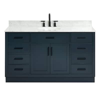 Ariel T061SCW2OVO Hepburn 61" Free Standing Single Basin Vanity Set