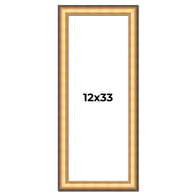 12x33 Frame Gold Plein Aire Solid Wood Picture Frame Width 2 Inches |