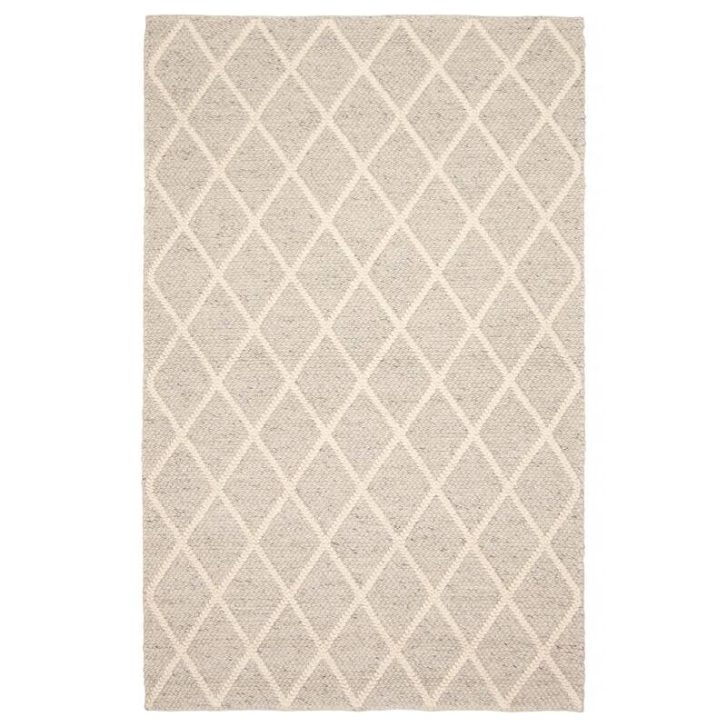 ECARPETGALLERY Braid weave Sienna Cream Wool Rug - 4'11 x 7'10 - Cream - 4'11 x 7'10