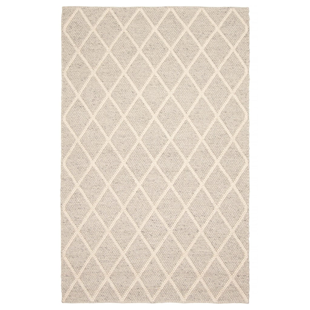 ECARPETGALLERY Braid weave Sienna Cream Wool Rug - 4'11 x 7'10