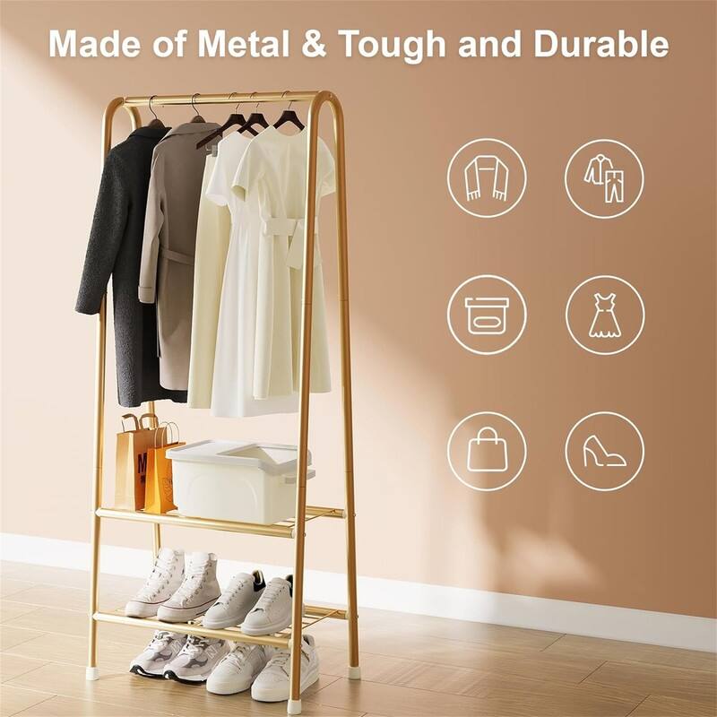 Premium Metal Closet Organizers and Storage - 13.8"D x 24.4"W x 62"H