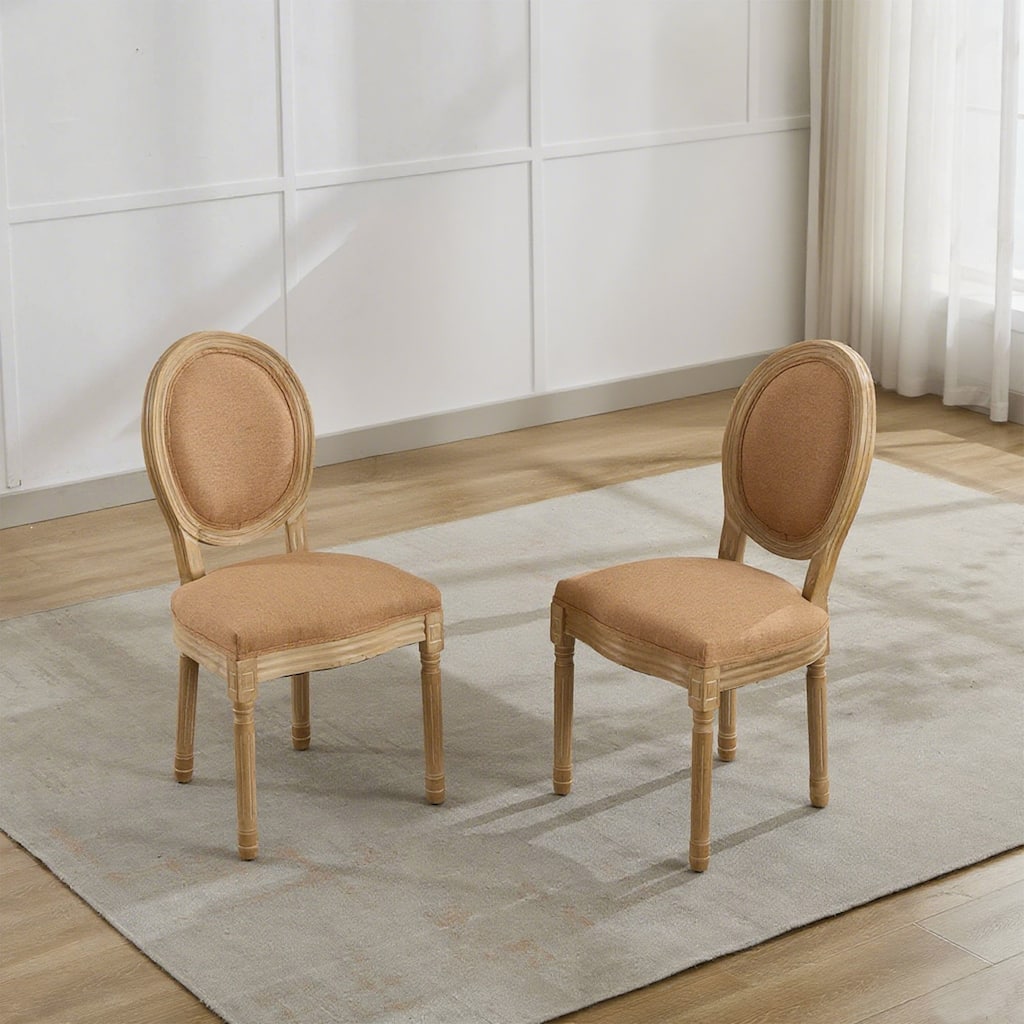 Set of 2 Antique French-Style Dining Chairs