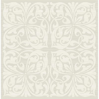 Seabrook Designs Bellamy Classical Tile Unpasted Wallpaper