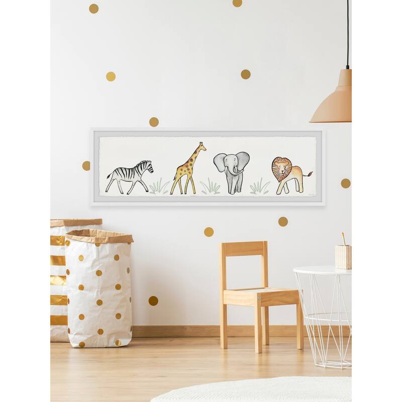 'Jungle Parade' Framed Painting Print