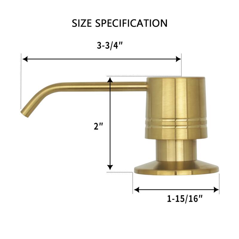 Built in Copper Soap Dispenser Refill from Top with 17 OZ Bottle - 3 Years Warranty