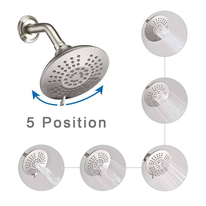 PROOX Shower System Pressure Balancing Touch-Clean 5-spray Shower Head