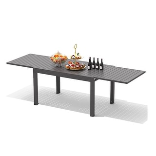 Extendable aluminium garden table discount