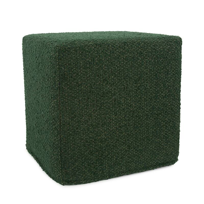 Allan Andrews No Tip Short Block Ottoman with Cover, Barbet Collection - Forest