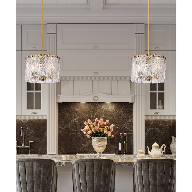 Glacier 3 Light Pendant - Modern Gold