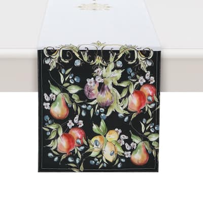 Laural Home Tuscan Fruit Sketch Table Runner