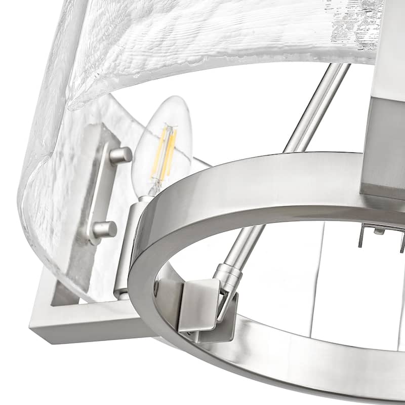 Golden Lighting 3164-3 HWG Aenon 3 Light 17" Wide Drum Chandelier