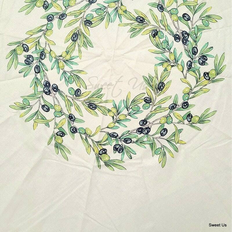 Wipeable Tablecloth Spill Resistant French Fleur Oliviers Collection