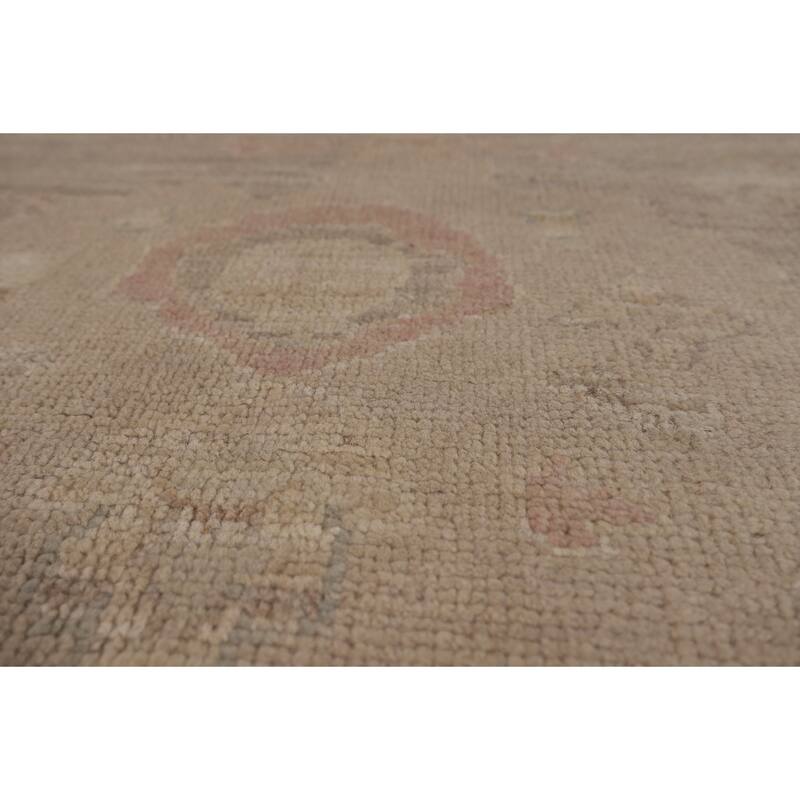 Earth Tone Oushak Vegetable Dye Area Rug Handmade Wool Carpet - 6'0"x 9'0"