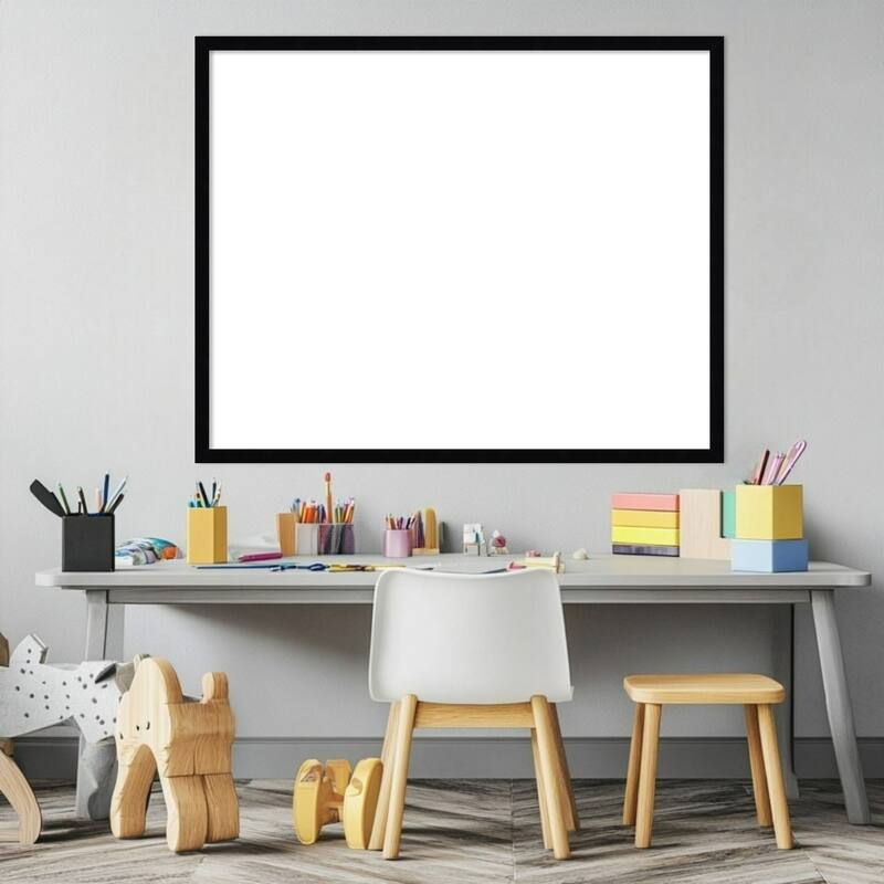 Amanti Art Svelte Clay Grey Framed Dry Erase Magnetic Board