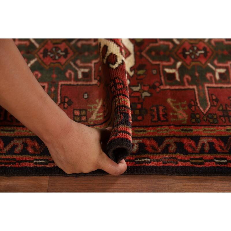 Tribal Geometric Gharajeh Persian Runner Rug Handmade Wool Carpet - 2'2" x 6'1"