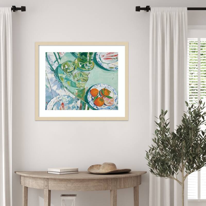 GreenTable No. 2 by Paula Freeman Wood Framed Wall Art Print