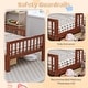 preview thumbnail 17 of 34, Twin Size Bed with Headboard Storage Rack, Two Under-Bed Drawers, Three-Side Guardrails for Safety and Security,White