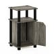 preview thumbnail 18 of 17, Furinno Brahms 3-Tier End Table with Door