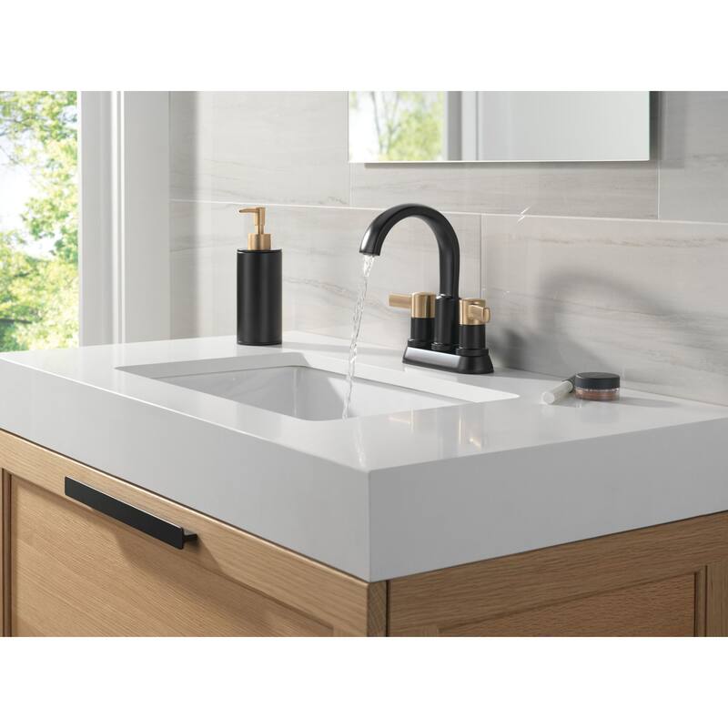 Delta 25855LF Albion 1.2 GPM Centerset Bathroom Faucet with Push