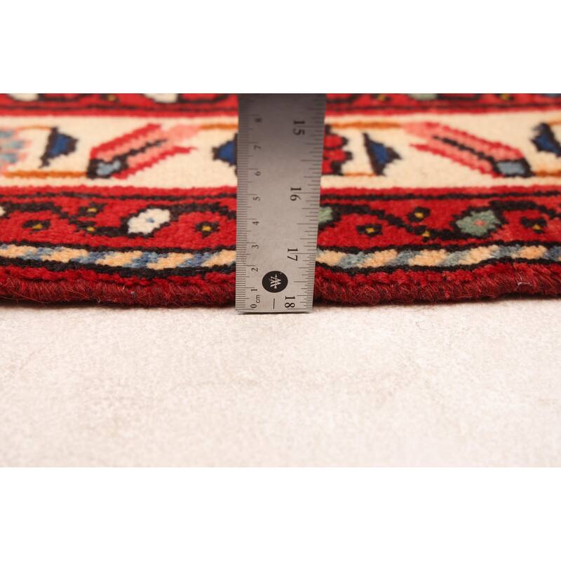 ECARPETGALLERY Hand-knotted Anatolian Vintage Navy, Red Wool Rug - 3'8 x 10'4