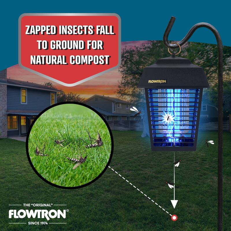 Flowtron Bug Zapper, Mosquito Zapper with 1 Acre of Coverage, Bulb & 5600V Killing Grid