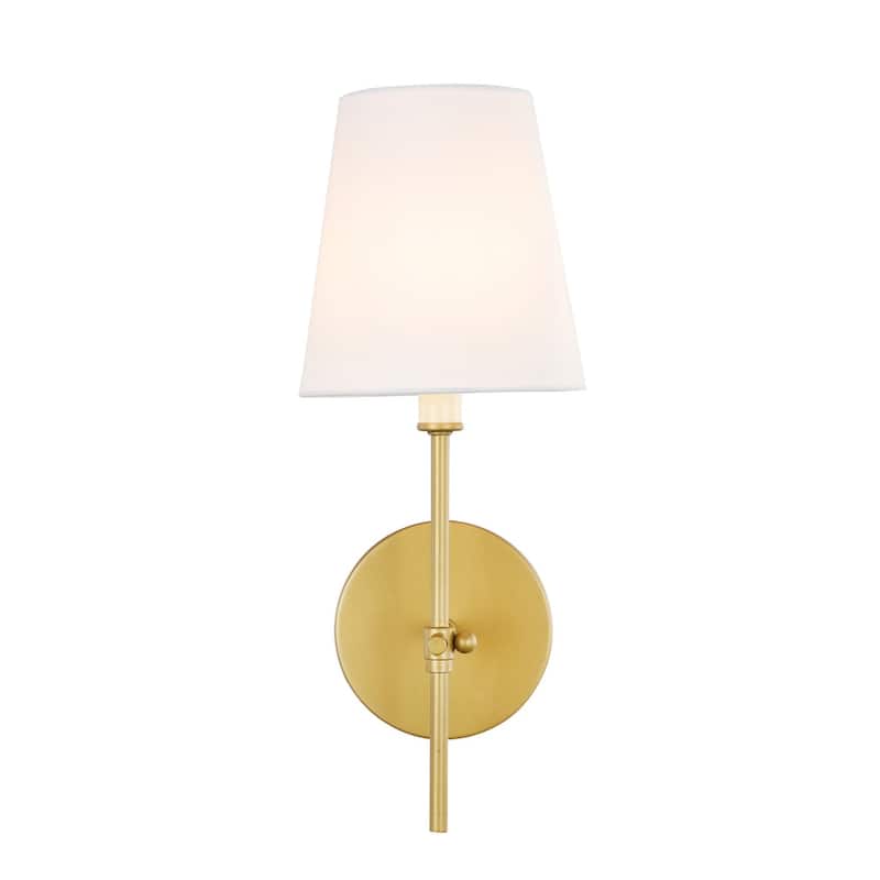 Mungo 1-light White Shade Wall Sconce