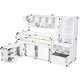 preview thumbnail 8 of 29, Efficient Twin Size Wooden Loft Bed Big Storage, Under-bed Desk, Drawers and Integrated Wardrobe, Mobile Workstation, White
