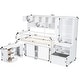 preview thumbnail 6 of 16, Twin Size Wooden Loft Bed Big Storage with Under-Bed Desk, with Drawers, with Shelves, White
