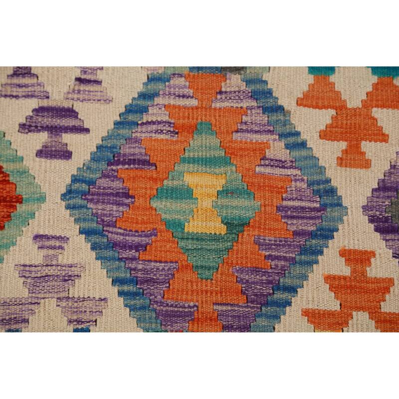Kilim Oriental Area Rug Hand-Woven Southwestern Wool Carpet - 8'5"x 10'0"