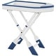 preview thumbnail 24 of 24, White Wood Distressed Foldable Tray Top Boat Accent Table with Oar Leg