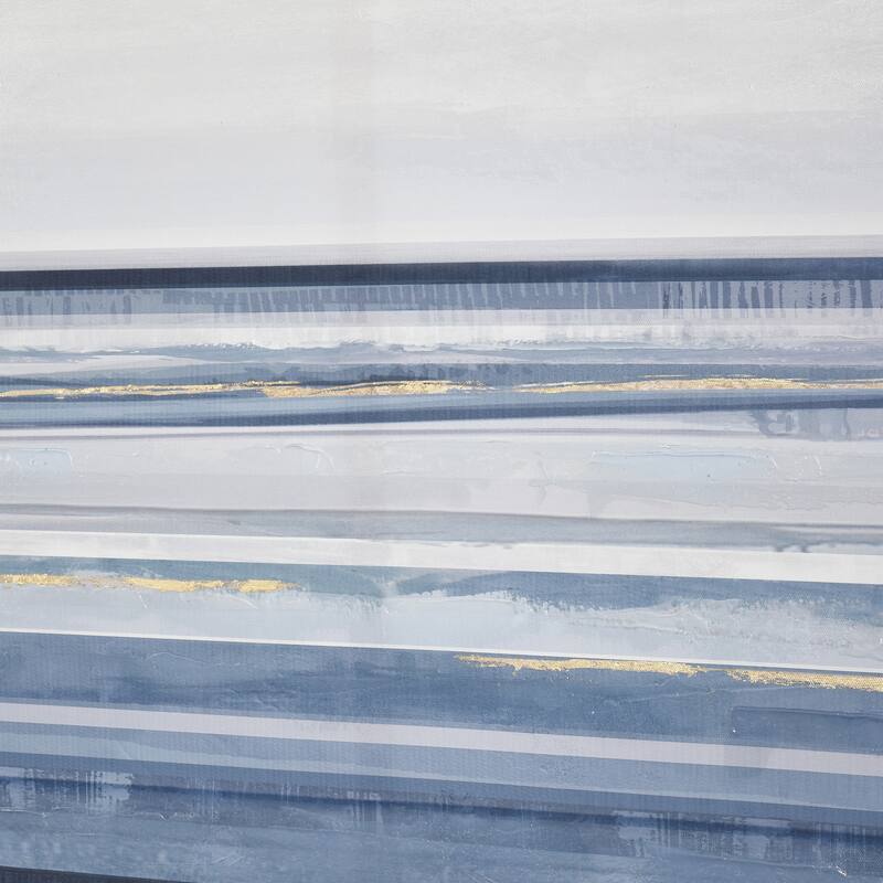 Elk Home Plage Blue Fabric 48.25 Inch Wide Wall Art