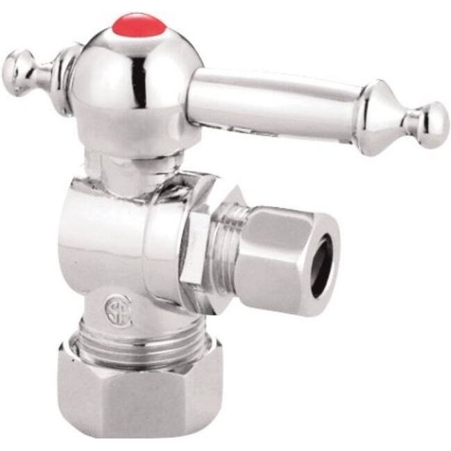 Kingston Brass Vintage Angle Stop with 5/8 Inch OD, 3/8 Inch OD and - Polished Chrome