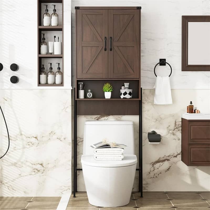 Over The Toilet Storage - 9.96"D x 23.46"W x 67.8"H