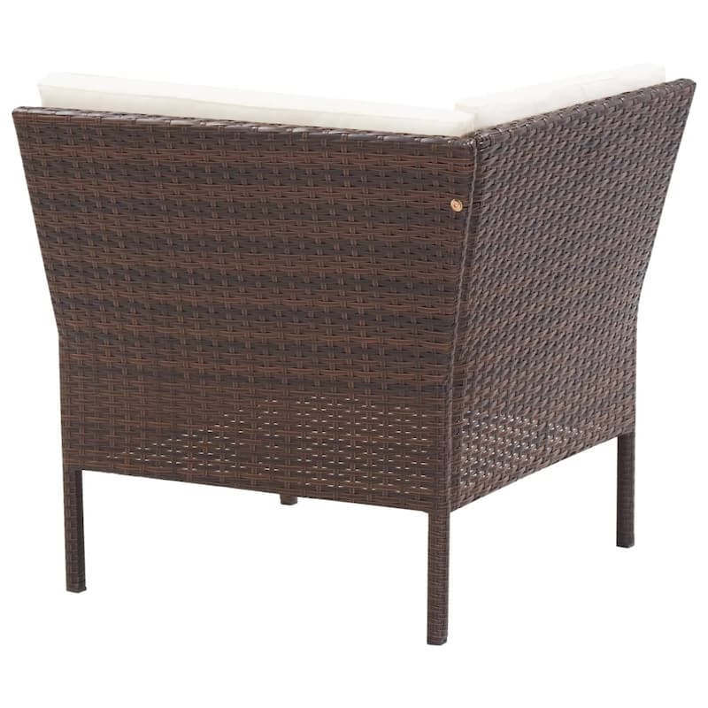 vidaXL Patio Furniture Set 8 Piece Sectional Sofa with Coffee Table Rattan - 23.6" x 23.6" x 13.8"