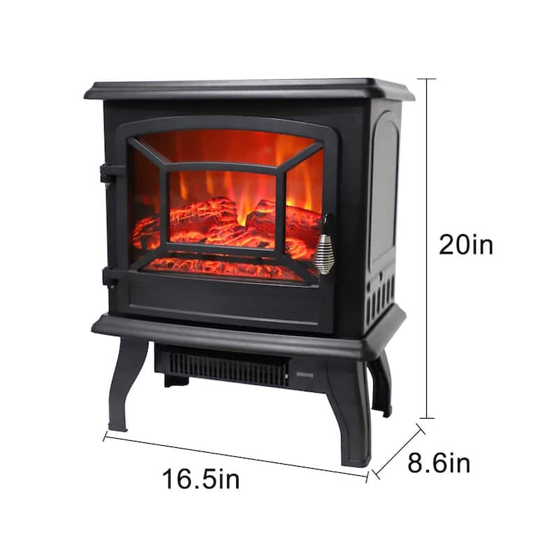 17-inch 1400W Freestanding Electric Fireplace