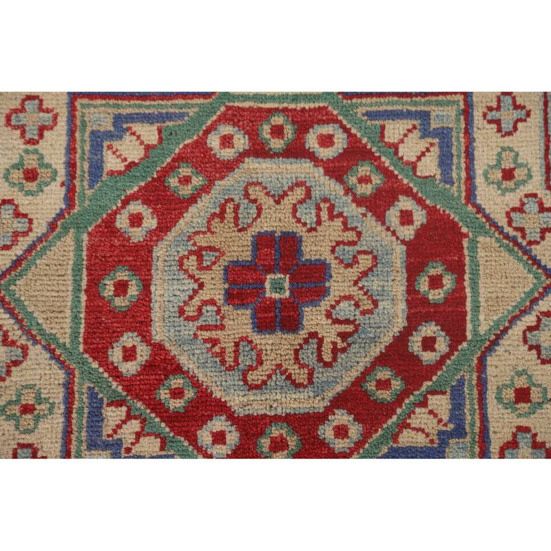 Kazak Area Rug Hand-Knotted Oriental Wool Carpet - 8'7"x 11'8"