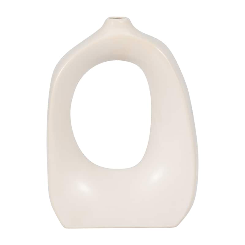 Sagebrook Home Unique Ceramic Vase, Elegant Centerpiece, Artistic Decor
