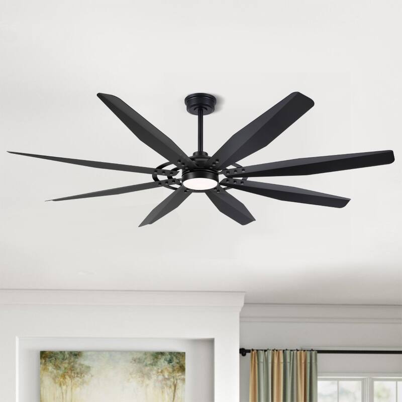 MLiAN 60/72 inch 8 Blades Indoor LED Ceiling Fan with Remote control