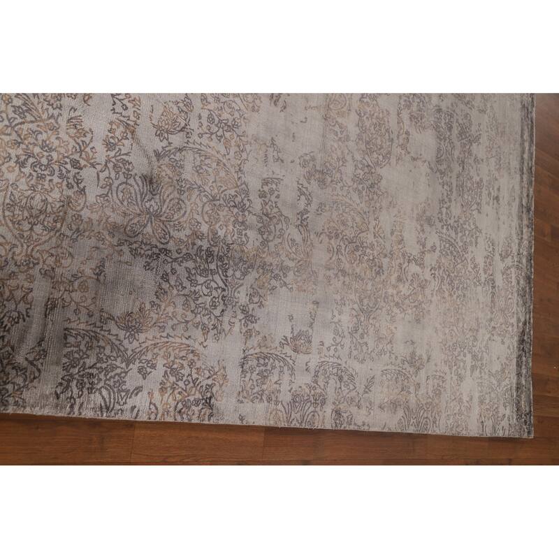All-Over Modern Abstract Area Rug Hand-Knotted Wool Carpet - 6'7" x 9'11"