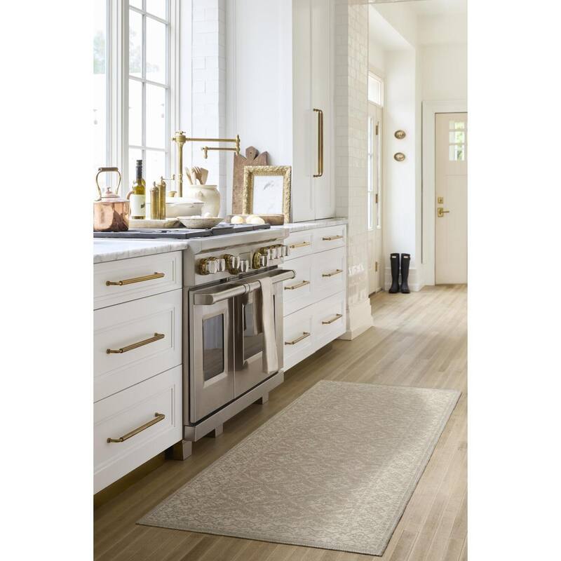 Nabela Noor Home x Livabliss Maan Traditional Area Rug - 2'7" x 7'10" - Oatmeal/Off-White