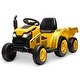 preview thumbnail 7 of 22, Kids Ride on Tractor with Trailer Yellow