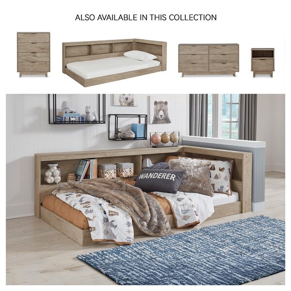 Oliah Natural Bookcase Storage Bed - On Sale - Bed Bath & Beyond