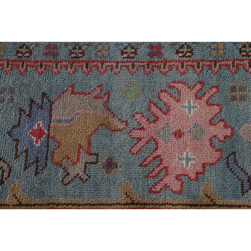 All-Over Oushak Oriental Area Rug Hand-Knotted Wool Carpet - 8'2"x 9'10"