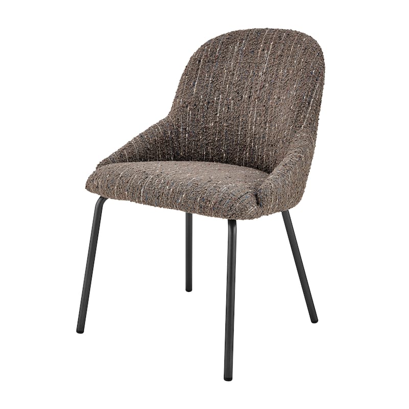 NPD Furniture Katrisa Boucle Dining Side Chair (Set of 2) - Zenith Brown