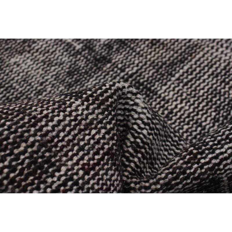 ECARPETGALLERY Hand-knotted Color Transition Black Wool Rug - 2'5 x 9'1