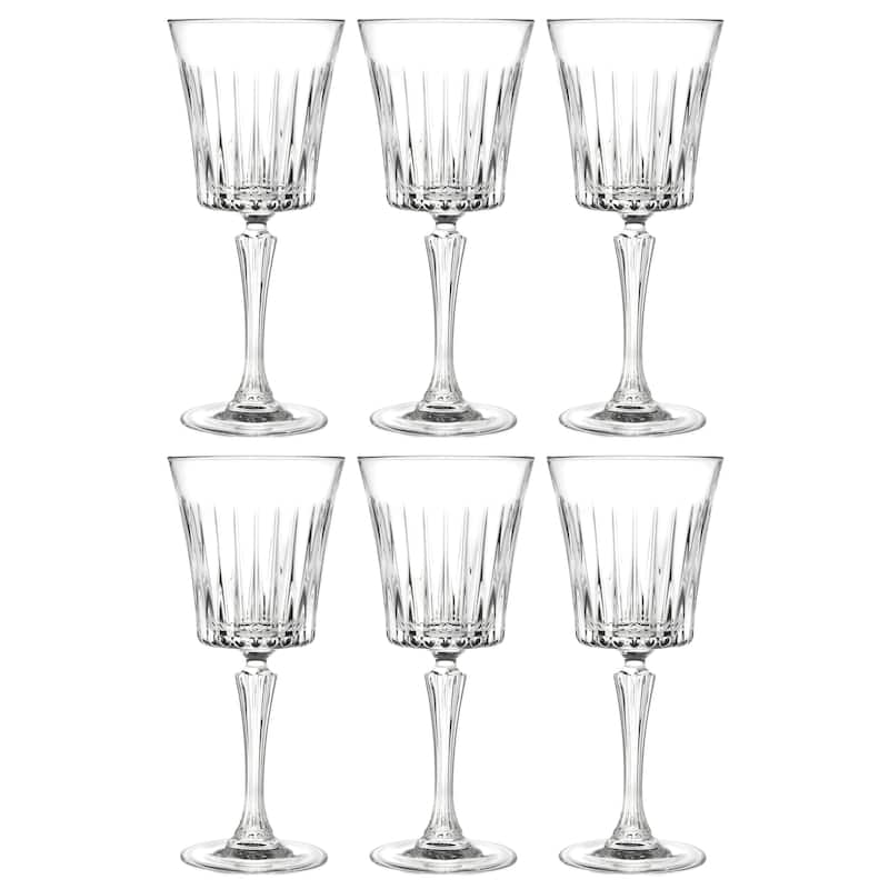 Wine Glass - Water Glass - Set of 6 Goblets -10 oz. - by Majestic Gifts Inc.- Made in Europe