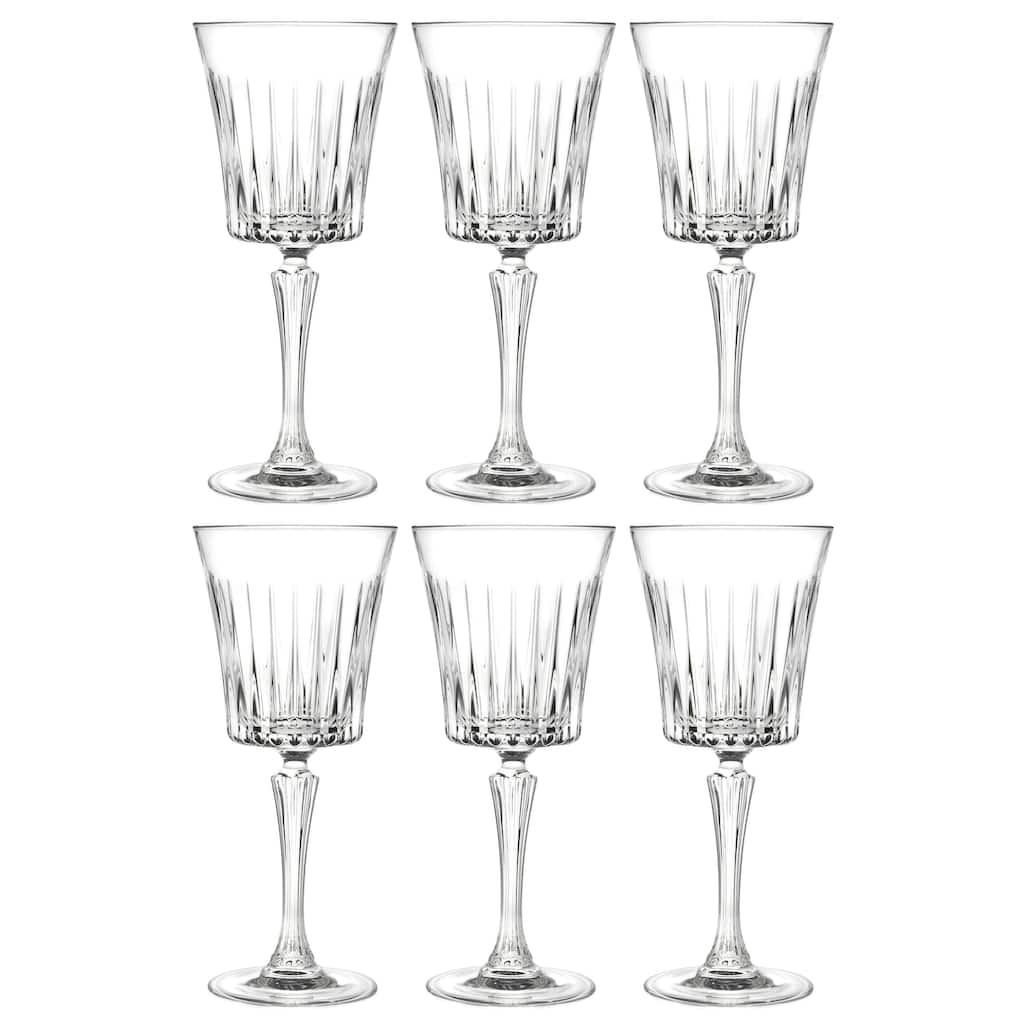 Wine Glass - Water Glass - Set of 6 Goblets -10 oz. - by Majestic Gifts Inc.- Made in Europe