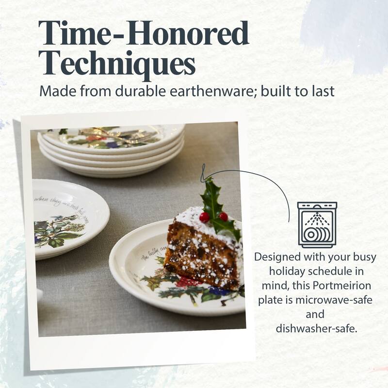 Portmeirion Christmas The Holly and Ivy Set of 4 Plates