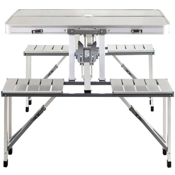 Shop Costway Aluminum Portable Folding Picnic Table Camping