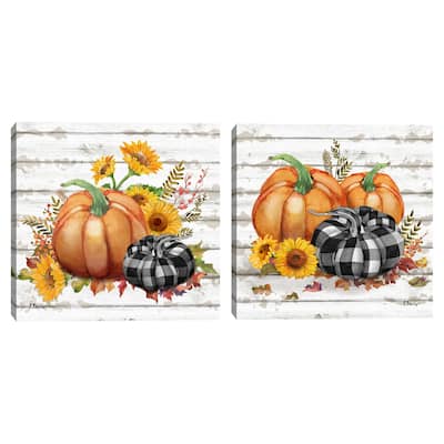 Rustic Fall I & Rustic Fall II by Paul Brent Canvas Art Prints